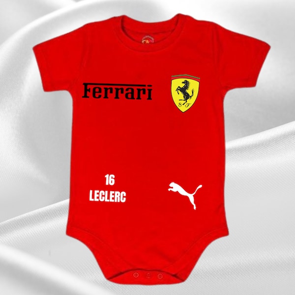 Ferrari F1 Baby Bodygrow Formula one Ferrari Baby Bodysuit Formula One Baby Clothes Ferrari F1  Baby gift