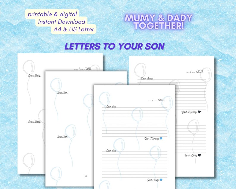 Letters to My Son | Letters From Mum & Dad | Writing Paper | Pregnancy ...