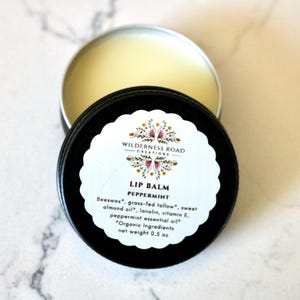 Tallow Lip Balm 0.5oz - Organic Lip Balm, Beeswax lip balm, Peppermint Lip Balm