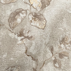 Metallic Rose Gold Embossed Floral Scales Wallpaper 3D Textured Wallpaper perfect for adding texture and design to your wall