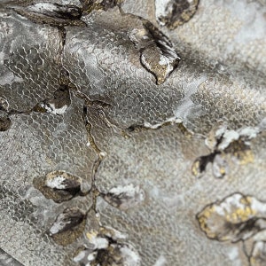 Metallic Gold Embossed Floral Scales Wallpaper 3D Textured Wallpaper perfect for adding texture and design to your wall