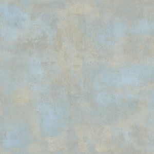 Papier peint abstrait esthétique art déco à la chaux, papier peint 3D gaufré à la chaux - Bleu