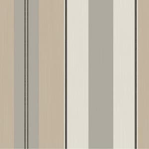 Carta da parati Art Déco, carta da parati a righe larghe e sottili, carta da parati a righe classiche contemporanee, carta da parati con texture 3D - grigio, bianco, beige,