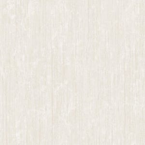 May include: A light cream-colored wallpaper featuring a subtle vertical texture that mimics the appearance of fine, brushed linen fabric. The surface displays a consistent, soft off-white tone with delicate, linear striations throughout.