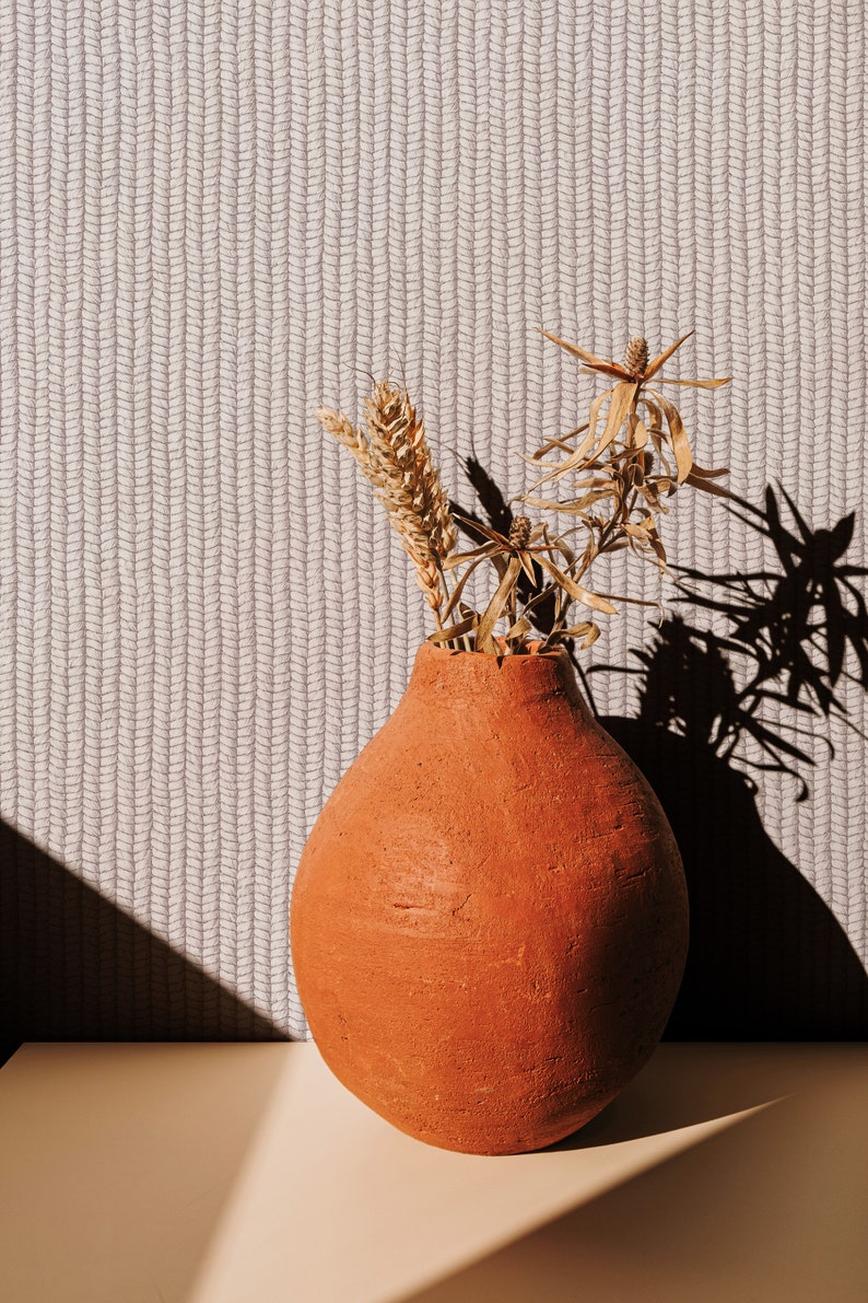 Buy Braided Faux Raffia Wallpaper Rope Basketweave Grasscloth 3D Textured Wallcovering Brown