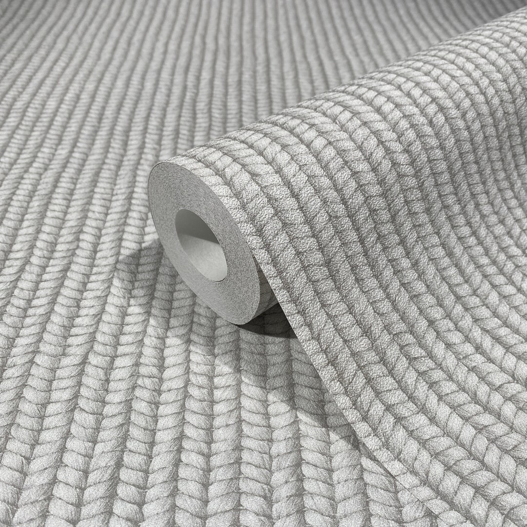 Braided Faux Raffia Wallpaper Rope Basketweave Grasscloth 3D Textured ...
