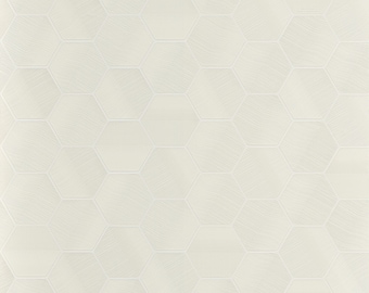 May include: A seamless pattern of white hexagonal tiles with a subtle textured surface.