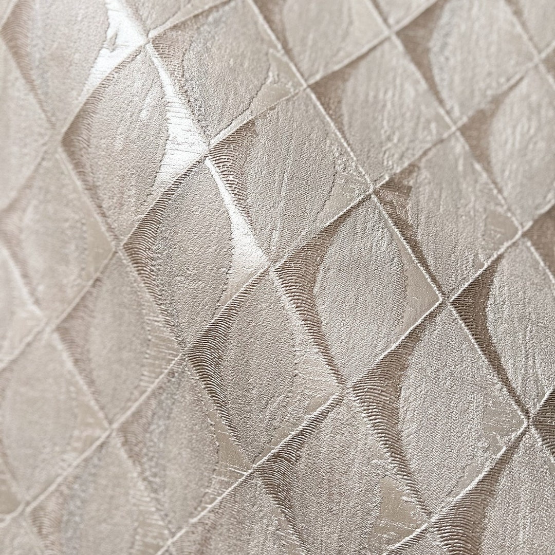 Curated visual reference: Textured Metallic Wallpaper For Apartments Reference: 3D Blush Diamond Textured Metallic Wallpaper Perfect For Adding Accent