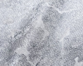 Metallic Silver Scales Wallpaper - 3D Embossed Texture