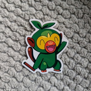 Grookey Wancing - Wasserfester glänzender Aufkleber - Starter, Galar