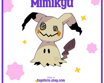 Mimikyu 3 inch Vinyl Sticker - Halloween Sticker, Gespenst