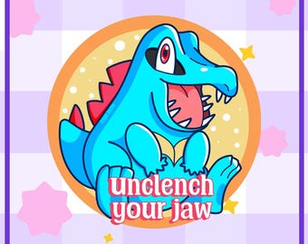 Totodile - Öffnen Sie Ihren Kiefer Reminder Magnet oder Aufkleber