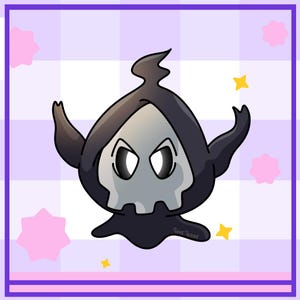 Duskull - 3 inch Fridge Magnet - Halloween Sticker, Ghost