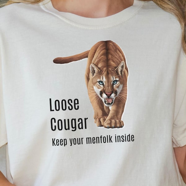 Cougar Shirt Geschenk für eine Frau, die 40+ wird, Comfort Colors