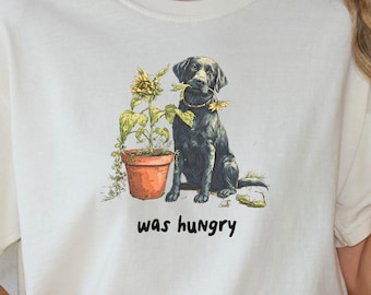 Camiseta divertida con perro labrador - Camiseta Comfort Colors, Camiseta negra de labrador