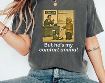 Lustiges Stinktier Komfort T-Shirt, Humor Tier Shirt Geschenk, Komfort Farben T-Shirt Wildtier-Liebhaber Geschenk, grafisches T-Shirt emotionale Unterstützung