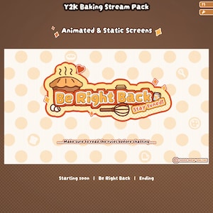 Pixelated Baking Stream Pack: Animated Overlays & Panels (digital ...