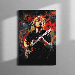 Ed Sheeran Canvas Print Wall Art Home Decor Print Home Wall Art Music Art Gift Boyfriend Gift Husband Gift Musician Gift Studio Art Print