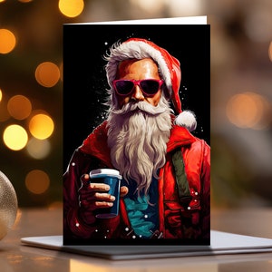 Carte de Noël drôle de Père Noël Carte de vœux de Noël drôle Carte de Noël drôle Carte de Noël Carte drôle Carte de Noël amusante Carte de Noël drôle Noël amusant