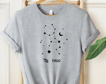 Zodiac Constellation Shirt: Virgo, Aquarius, Gemini, Leo, Libra, Cancer, Scorpio
