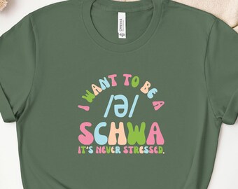 Funny Schwa Reading Teacher Shirt: Literacy Coach Gift