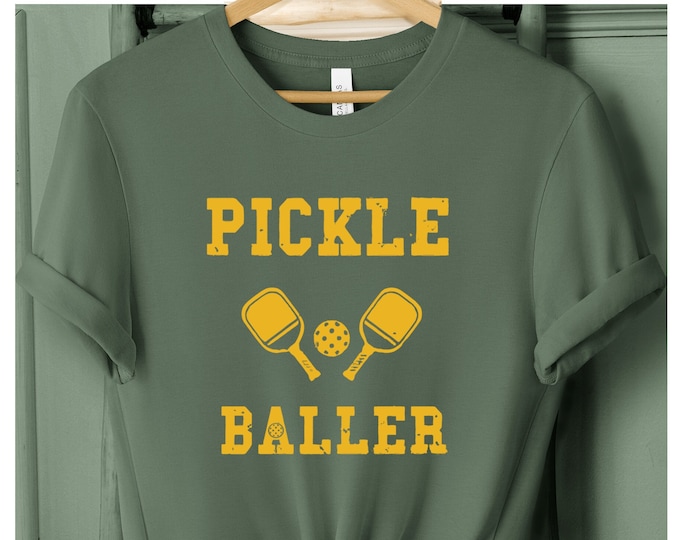 Pickleballer Shirt, Pickles Playing Pickleball Player Shirt, Funny Pickleballer T-Shirt, Pickleball Game Gift, Pickleball Player Tee