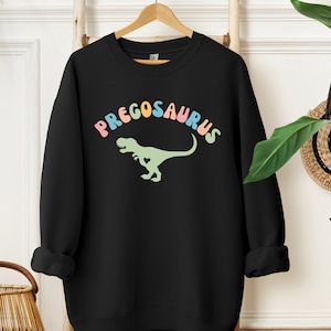Koszulka Pregosaurus, Koszulka z ogłoszeniem ciąży dla kobiet, Bluza Pregosaurus na Baby Shower, Zabawna przyszła mama, Ogłoszenie o dziecku