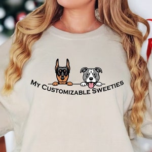 Custom Dog Shirt, Personalized Dog Ears Sweatshirt with Name, Custom Dog Mom Sweatshirt, Dog Dad Gift for Pet Gift for Him, Pet Lovers