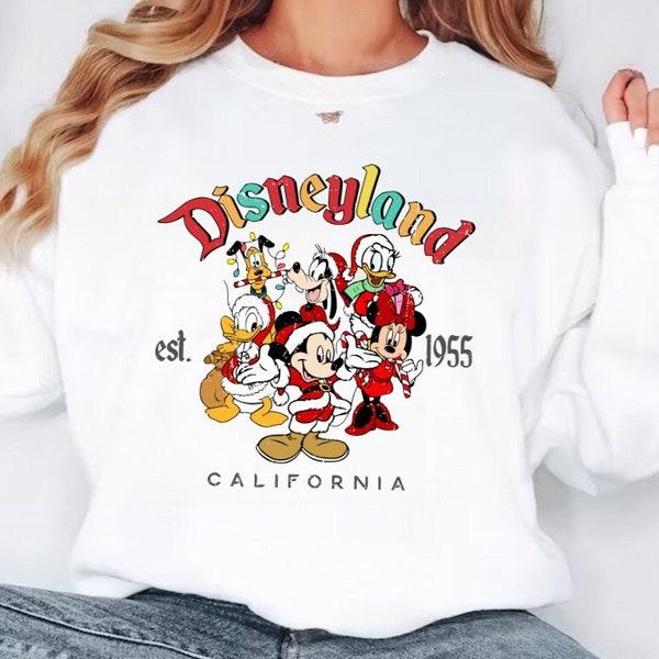 Mickey Disneyland Est 1955 Sweatshirt, Vintage Disneyland Sweatshirt, Unisex Disneyland Sweatshirt, Disneyland Shirt, Christmas Gift