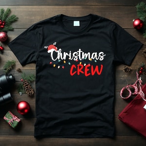 Camiseta de tripulación navideña, camisetas navideñas familiares a juego 2024, atuendo a juego de papá, mamá y bebé, camiseta de equipo de tripulación navideña