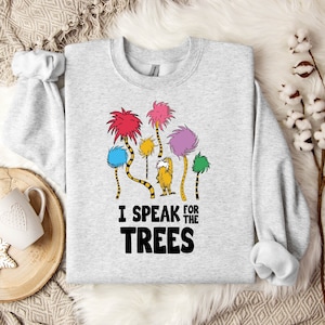 Felpa "I Speak For The Tree", regalo per la consapevolezza della Terra per bambini, felpa per la Giornata della Terra, maglietta per la giornata della lettura, maglietta, Across America, Save Earth