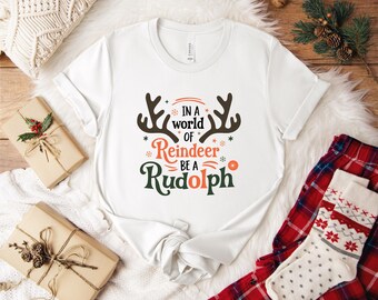 Rudolph Christmas T-Shirt: Festive Holiday Tee