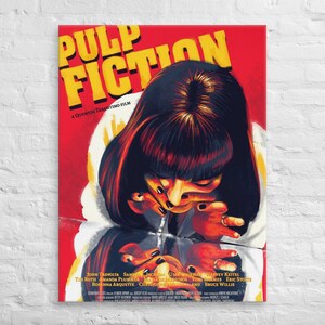 Mia Wallace Ready To Hang Canvas,Pulp Fiction Poster,Mia Wallace Poster,Pulp Fiction Movie,Pulp Fiction Mia Canvas Decor,Mia Wallace Print