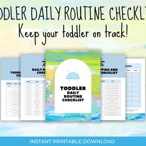 Toddler Daily Routine Checklist Kids Daily Routine Schedule Printable Visual Schedule image 3