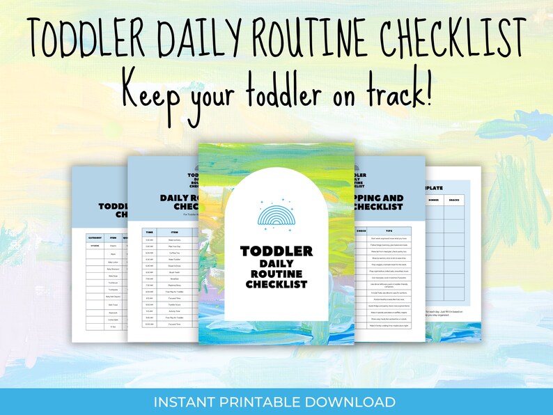 Toddler Daily Routine Checklist Kids Daily Routine Schedule Printable Visual Schedule image 3