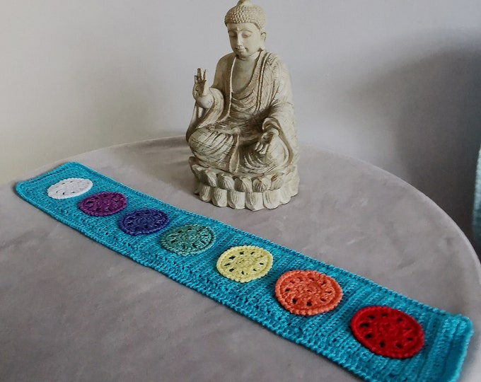 Chakra Wall Hanging/Mini Table Runner - Handmade by Ylva
