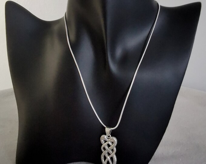 Celtic Snake Pendant (Sterling Silver)