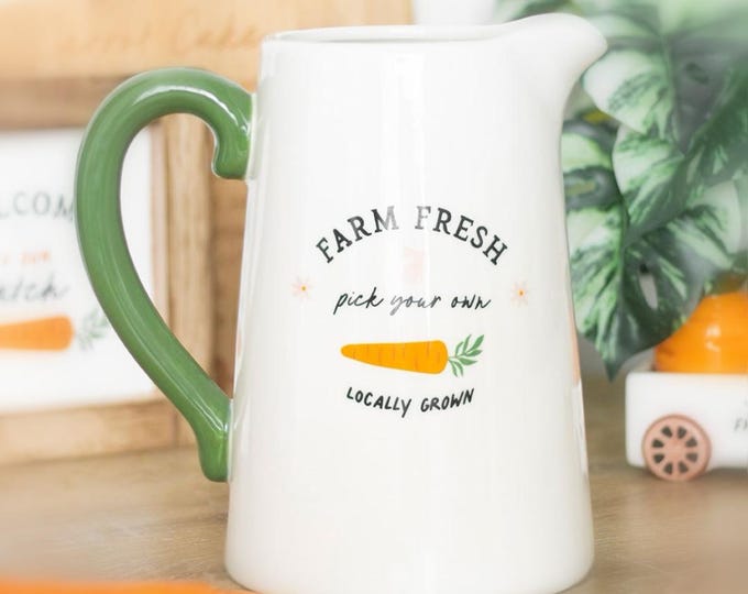 Carrot Patch Themed Flower Jug