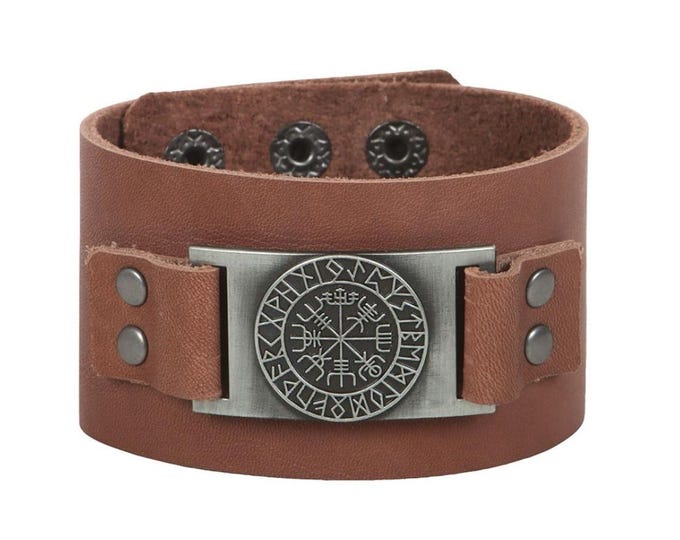 Vegvisir Faux Leather Wrist Cuff