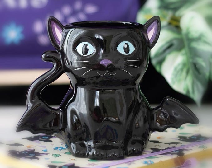 Black Cat Bat Mug