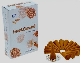 Conos de incienso de sándalo (juego de 3)