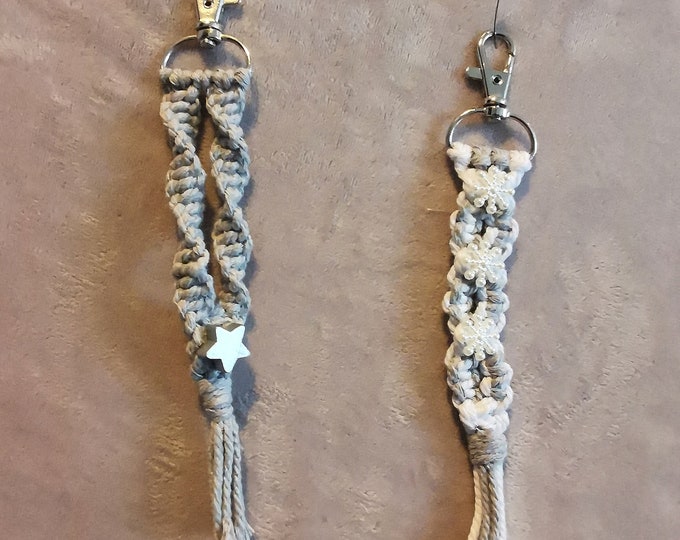 Set of 2 Keyrings/Bag Charms - Handmade by Ylva