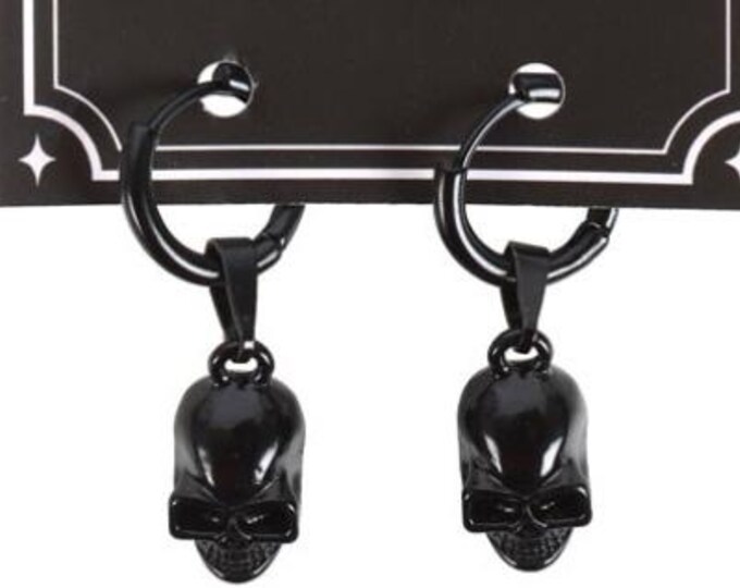 Black Skull Earrings
