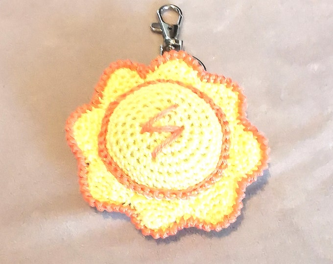 Sun Keyring with Rune - Handmade by Ylva