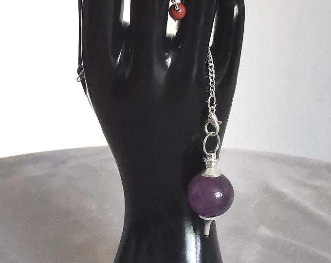 Round Amethyst Pendulum with 7 Chakras