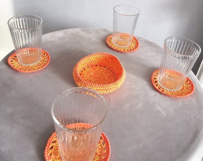 Spring/Summer Coaster Set - Handmade by Ylva