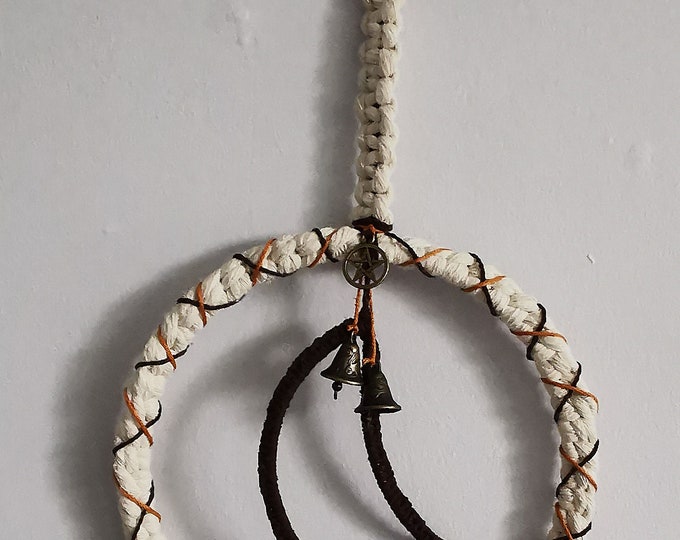 Macramé Wall Décor with Crescent Moon - Handmade by Tlva