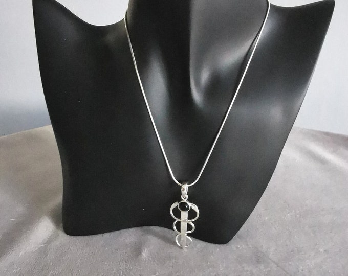 Caduceus Pendant without wings (Sterling Silver) -Chain NOT included