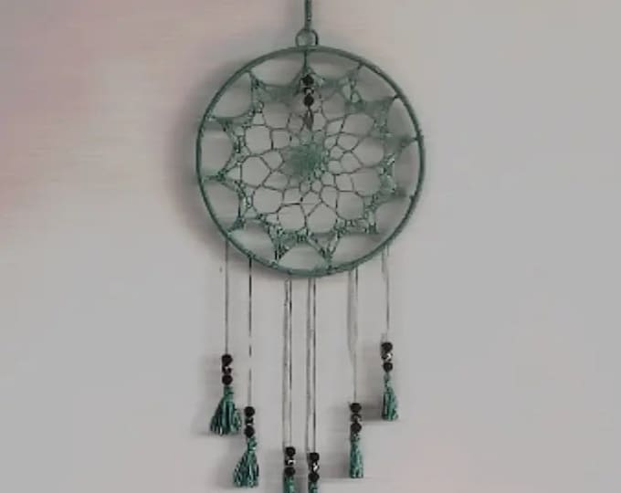 Turquoise Web Dreamcatcher - Handmade by Ylva
