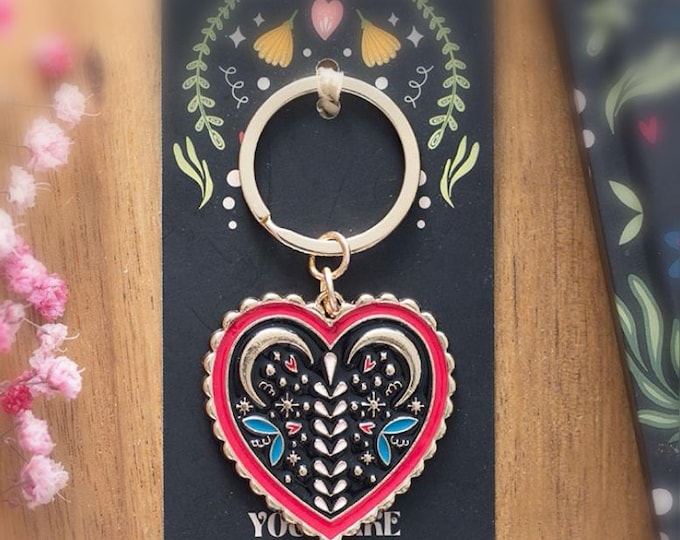 Folk Heart Keyring